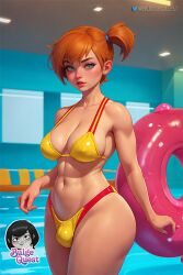 1futa abs ai_generated ass big_breasts breast bulge bulge_quest futa_only futanari huge_breasts kasumi_(pokemon) misty_(pokemon) pokemon stable_diffusion swimsuit thick_ass thick_thighs toned