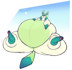 atsuinekowo big_ass bubble_butt eeveelution glaceon huge_ass overweight pokémon_(species) pokemon