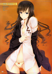 amagami cameltoe cleavage mikazuki_akira morishima_haruka no_bra panties school_uniform screening tri-moon! undressing