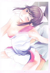 bakuhatsu_bros. bottomless female human love_plus male nipple_slip no_bra page_8 partial_male sex straight takane_manaka