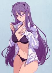 yuri (doki doki literature club) from doki doki literature club by chomahu