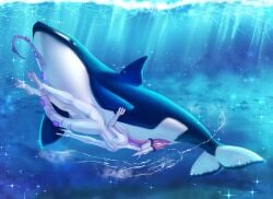 anthro anthro_on_feral anthro_penetrated breasts cetacean claws countershade_torso countershading dolphin dorsal_fin duo felin666 fellatio female female_penetrated feral feral_penetrating feral_penetrating_anthro fin hi_res interspecies larger_feral larger_male male male/female male_penetrating male_penetrating_female mammal marine oceanic_dolphin oral orca penetration penile sex size_difference smaller_anthro smaller_female smaller_penetrated tail tail_fin toothed_whale underwater vaya_(jelomaus) water white_body zoophilia