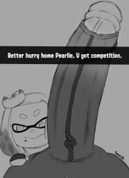 1futa 1girls absurd_res caption dark-skinned_futanari dark_skin duo erection female focus_on_penis futanari greyscale huge_cock humanoid humanoid_penis lewdtoonyguy light-skinned_female light_skin marina_(splatoon) monochrome nude pearl_(splatoon) penis plush plushie pressed_against_penis self_upload splatoon splatoon_(series) splatoon_2 stuffed_toy vein veiny_penis