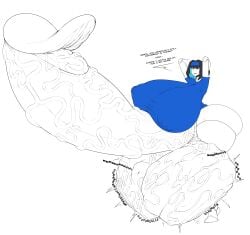 1futa areola_bulge arms_behind_head arms_up autoscorer balls black_hair blue_hair blue_highlights blue_shirt blue_tongue bone_breaking bottomless breasts clothed clothing cock_vore cruel_pred doll_joints erection futa_only futadom futanari garie_tuman huge_ass huge_breasts human hyper hyper_balls hyper_breasts hyper_penis imminent_death living_doll mostly_nude multiple_prey nipple_bulge onomatopoeia partially_clothed penis prey retracted_balls rust_and_bolts senki_zesshou_symphogear sharp_teeth solo sound_effects spread_legs struggling_prey thick_thighs two-tone_hair two_tone_hair unwilling_prey veiny_balls veiny_penis vore wide_hips