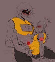 2d 2d_(artwork) 2d_artwork 4_arms blush color ectopenis ghostskeleto moaning multi_arm multi_limb napstaton robot sans sans_au scar tagme uncensored uncensored_penis undertale undertale_(series) undertale_au