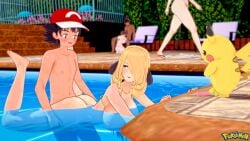 3d ash_ketchum ass big_breasts blonde blonde_female blonde_hair bored bored_sex cynthia_(pokemon) danp disinterested disinterested_sex doggy_style emotionless emotionless_sex fellatio from_behind from_behind_position hat large_breasts looking_back pikachu pokemon pokemon_champion unamused unamused_sex unenthusiastic unenthusiastic_sex unsatisfied