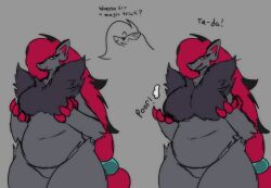 big_breasts breast_expansion breasts chubby female kuroinsolitude pokémon_(species) pokemon pokemon_(species) thick_thighs wide_hips zoroark