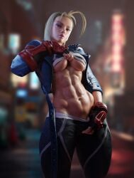 1girls 3d abs batesz big_breasts blender breasts cammy_white capcom female female_only large_breasts muscles muscular muscular_female showing_muscles solo street_fighter street_fighter_6 underboob