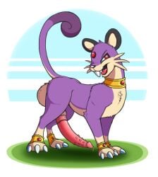 absurd_res anklet balls bodily_fluids buckteeth dripping emenius feral fusion gem genital_fluids genitals hi_res hybrid jewelry male male_only nintendo penile_spines penis persian pokemon pokemon_(species) pokemon_fusion precum precum_drip rattata solo teeth