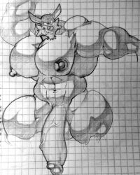 anthro balls bara big_balls big_penis bobthetanuki fang_the_sniper furry male male_only monochrome muscles muscular nude penis solo solo_male sonic_(series) traditional_media_(artwork)