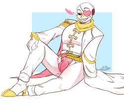 2d 2d_(artwork) 2d_artwork alternate_universe animated_skeleton blush bulge color fully_clothed ghostskeleto heart sans sans_au skeleton tagme undertale undertale_(series) undertale_au