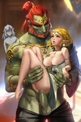 1girls areola areolae big_balls big_breasts big_penis blonde blonde_female blonde_hair breath_of_the_wild female female_focus female_penetrated ganondorf gerudo humanoid hylian light-skinned_female light_skin link link_(breath_of_the_wild) male nipples pale_skin pointy_ears princess_zelda sakimichan tears_of_the_kingdom the_legend_of_zelda vaginal vaginal_penetration vaginal_sex zelda_(breath_of_the_wild) zelda_(tears_of_the_kingdom) zonai_outfit