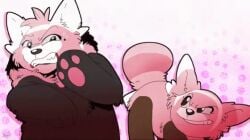 2d 2d_animation animated anthro anthro_only ass background bewear butt covering_face crossover cyniccreations disgusted fur furry gyrating implied_nudity looking_at_another pokémon_(species) pokemon smile stufful tag tail turning_red twerking