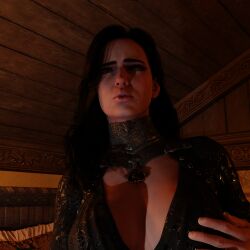 3d dark_room liber_lewdz masturbation queen_of_spades the_witcher_3:_wild_hunt yennefer