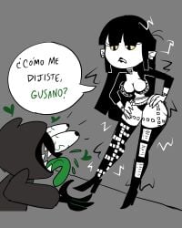 big_ass big_breasts comic goth goth_girl gothic gradilla huge_breasts humanoid mexican_comic spanish_dialogue spanish_text wide_hips