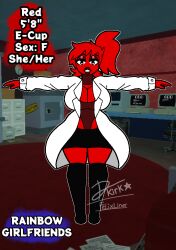 artist_request big_breasts breasts e-cup_breasts felixliner lab_coat pronouns rainbow_friends rainbow_girlfriends red_(rainbow_friends) red_hair roblox roblox_game rule_63 source_request tagme