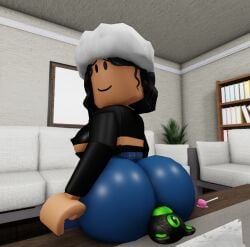 1girls 3d black_hair breasts bubble_ass bubble_butt dumpy facesitting fat_ass female female_focus hat hourglass_figure huge_breasts humanoid jeans looking_at_viewer looking_back oc original_character pancakebass09 roblox roblox_avatar robloxian sitting smile smiling_at_viewer source_request tan_body tanned tanned_female thick thick_ass thick_thighs video_games voluptuous voluptuous_female wavy_hair wide_hips