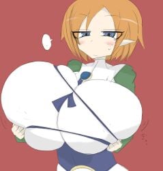 big_breasts bimbo breasts clothed disgaea gigantic_breasts huge_breasts hyper_breasts large_breasts magic_knight_(disgaea) massive_breasts nippon_ichi_software torn_clothes vaba