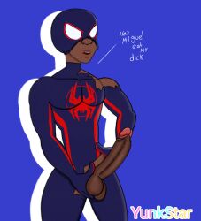 gay marvel miles_morales nsfw spandex spandex_suit spider-man spider-man:_across_the_spider-verse spider-man_(series) torn torn_clothes torn_clothing yaoi yunkstar