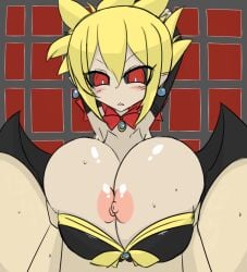 alternate_version_available big_breasts bimbo breasts demon_girl demon_wings disgaea disgaea_2 dress exposed_breasts gigantic_breasts groping groping_breasts huge_breasts hyper_breasts large_breasts massive_breasts nippon_ichi_software paizuri rozalin vaba visible_nipples zenon