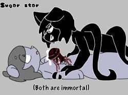 anthro anthro_on_anthro belly_pop blood bodily_fluids cassy_(sugar_star) death duo forced futanari gore immortal intersex intersex/male male nightshade_(sugar_star) rape ribs shape_shifter sugar_star_mlp tentacle tentacle_monster