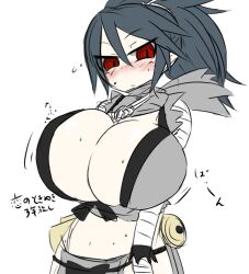 big_breasts bimbo breasts clothing disgaea gigantic_breasts huge_breasts hyper_breasts kunoichi kunoichi_(disgaea) large_breasts massive_breasts nippon_ichi_software no_bra vaba