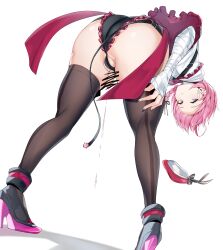 ass balls ballsack bandaged_arm bent_over big_ass big_butt butt_focus cute_male earrings femboy frills hat hat_ribbon huge_ass indie_virtual_youtuber kuramekira leaking_cum leaking_penis leaking_pre leaking_precum leotard maruyaa_(malya1006) sack scowl slutty_clothing slutty_outfit thick_ass thick_thighs thighhighs thighs virtual_youtuber vtuber