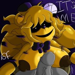 all_fours animatronic anthro bear big_breasts blonde_hair bomba_world12 bow_tie breasts cally3d clazzey clothing cryptiacurves faceless_character faceless_male fazclaire's_nightclub female first_person_view five_nights_at_freddy's fnaf freddy_(fnaf) fredina's_nightclub fredina_(cally3d) frenni_(cryptia) frenni_fazclaire fur golden_freddy golden_freddy_(fnaf) golden_fredina_(cally3d) hair hat headgear headwear hi_res looking_at_viewer machine male male/female mammal robot rule_63 scottgames top_hat type_0 yellow_body yellow_fur