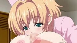 1boy 1girls accurate_art_style animated big_breasts blonde_hair blush breast_squeeze breasts censored duo fellatio female grand_cru grand_cru_bourgeois green_eyes hair hentai huge_breasts japanese_voice_acting large_breasts loop male mitra_airun_sera mp4 nipples nuki_doki!_tenshi_to_akuma_no_sakusei_battle nukidoki! nurse oral paizufella paizuri paizuri_fellatio poro screencap sound straight subtitled tagme third-party_edit titjob video voice_acted