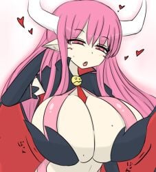 big_breasts bimbo breasts disgaea gigantic_breasts huge_breasts hyper_breasts large_breasts massive_breasts nippon_ichi_software skimpy_clothes succubus succubus_(disgaea) succubus_horns succubus_wings vaba