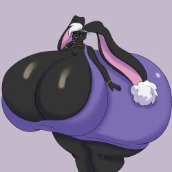 anthro ass big_ass big_breasts breasts cleavage female huge_ass huge_breasts hyper_ass hyper_breasts jewelry large_ass large_breasts looking_at_viewer lopunny nintendo pokemon pokemon_(species) suiikax thick_thighs voluptuous wide_hips