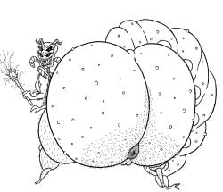 4_arms 4_eyes abdomen anus ass ass_cleavage ass_focus ass_hair big_ass big_butt bolts bubble_ass bubble_butt bug butt_crack butt_focus butt_hair dumptruck_ass dumptruck_butt earthworm_jim_(franchise) female female_focus female_only gastropod hair hairy_anus hairy_legs huge_ass huge_butt hyper_ass hyper_butt insects mammal multi_arm multi_eye multi_limb pimple plamzdoom pussy queen queen_slug-for-a-butt slug slug_for_a_butt staff