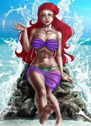 ariel barefoot bikini disney disney_princess feet green_panties human_form panties tagme the_little_mermaid xxxone_samaxxx