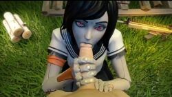 este_es_de_los_gods fellatio fortnite oral robot robot_girl tsuki_(fortnite)