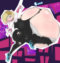 1girls ass belly belly_bigger_than_body big_belly bigbelly female female_only female_pred gwen_stacy marvel marvel_comics solo spider-gwen spider-man:_across_the_spider-verse spider-man:_into_the_spider-verse spider-man_(series) thick thighs vore