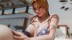 1boy 1girls 3d 3d_animation alternate_version_available american_flag_bikini big_breasts bikini bikini_top blender blonde_hair blue_eyes breasts dead_or_alive female female_focus flag_bikini flag_print lazyprocrastinator light-skinned_female light-skinned_male light_skin longer_than_10_seconds male male/female no_sound outercourse paizuri penis_between_breasts short_playtime short_video shorter_than_30_seconds tagme tina_armstrong unseen_male_face video