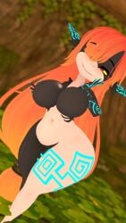3d huge_breasts midna orange_hair shortstack thegrinderops thick_thighs wide_hips