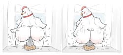 anthro avian avian_caruncle back_boob beak big_butt bird breasts butt chicken collar comb_(anatomy) dildo dildo_in_vagina dildo_insertion farm feathered_wings feathers female galliform head_crest hi_res huge_butt penetration phasianid riding_dildo riisyn sex_toy sex_toy_in_vagina sex_toy_insertion sketch slightly_chubby solo vaginal vaginal_penetration winged_arms wings