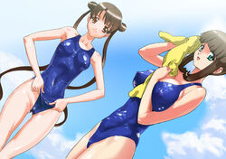 2girls alpa female female_only fujisawa_yayoi highres katase_shima lux multiple_girls swimsuit uchuu_no_stellvia