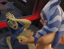 ahsoka_tano airress3d_(3d-modeller) alien alien_girl barriss_offee blender blender_(artwork) blender_(software) blender_cycles blender_eevee clone_wars female female_only hssakai lesbian lesbian_sex render star_wars stuarth_sakai