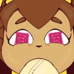 1boy 1girls animated anthro anthro_male anthro_on_human arms_behind_head blowjob blowjob_face brown_body brown_fur brown_hair cat_ears catgirl clothed cum cum_from_mouth cum_in_mouth cum_in_nose cum_in_throat cum_inside cum_out_nose deepthroat eyelashes fellatio female female/male female_on_male gameoverse glitch_productions hypnosis hypnotic_eyes hypnotized hypnotized_eyes hypnotized_female kit_(gameoverse) longer_than_30_seconds male male/female male_on_female oral pink_eyes sound tagme video whiskers