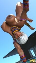 1girls 3d 3d_(artwork) african african_female ass big_ass big_breasts breasts bust busty capcom chest curvaceous curvy curvy_figure dark-skinned_female dark_skin digital_media_(artwork) elena_(street_fighter) feet female hagiwara_studio hips hourglass_figure huge_ass huge_breasts large_ass large_breasts legs nail_polish slim_waist street_fighter thick thick_hips thick_legs thick_thighs thighs voluptuous waist white_hair wide_hips