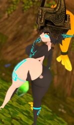 3d blush huge_ass huge_breasts midna shortstack thegrinderops thick_thighs