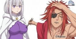 emilia (re:zero) from jujutsu kaisen