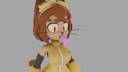 glitch_productions gameoverse kit_(gameoverse) 1girls blowjob 3d blender furry catgirl cat_girl beach big_breasts