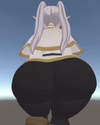 3d animated dumptruck_ass elf elf_ears elf_female frieren huge_ass tagme thegrinderops thick_thighs video walking wide_hips