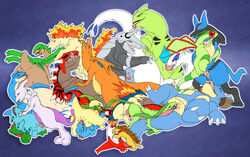 2008 aggron all_fours athus bayleef bestiality blue_background blush charizard claws cum cum_inside cunnilingus doggy_style drool fellatio female fire flame flygon from_behind furry furry_only game_freak groudon group_sex grovyle horns interspecies ivysaur lapras latias licking lucario lugia male mewtwo missionary nidoqueen nintendo on_back oral orgy penis pokemon pokemon_(species) pokemon_dppt pokemon_gsc pokemon_rgby pokemon_rse pussy pussy_juice raised_tail rapidash red_eyes saliva sandslash sex smile standing straight tail testicles totodile tropius typhlosion tyranitar uncensored vaginal_penetration wings zoophilia