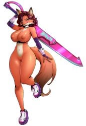 5_fingers absurd_res alpha_channel anthro areola arm_armor arm_warmers armor armwear bedroom_eyes belly big_breasts blade blue_accents blue_armor blue_blade blue_boots blue_clothing blue_eyes blue_footwear blue_gem blue_sword blue_weapon blush blush_lines boots breasts brown_claws brown_ears brown_finger_claws brown_hair brown_hands brown_nose brown_tail brown_tail_tip canid canine canine_ears canine_tail cheek_tuft choker cify claws clothing colored confident confident_anthro confident_female countershade_belly countershade_face countershade_fur countershade_neck countershade_snout countershade_torso countershading cuffs_(clothing) curvy_figure cute_fangs cyberpunk diamond_(gem) digital_drawing_(artwork) digital_media_(artwork) dipstick_tail ear_tuft energy_sword energy_weapon eyebrow_through_hair eyebrows eyelashes facial_tuft fangs female female_only finger_claws fingers fluffy fluffy_tail footwear fox fox_ears fox_tail front_view fur fur_tuft furrowed_eyebrows futuristic futuristic_clothing futuristic_sword futuristic_weapon gem genitals glistening glistening_areola glistening_body glistening_breasts glistening_cheeks glistening_eyes glistening_face glistening_fur glistening_hair glistening_legs glistening_melee_weapon glistening_nipples glistening_shoulders glistening_sword glistening_thighs glistening_torso glistening_weapon glowing glowing_accents glowing_armor glowing_boots glowing_cuffs glowing_footwear glowing_ring glowing_runes glowing_sword glowing_symbol glowing_weapon gradient_blade gradient_fingers gradient_hand gradient_sword gradient_tail gradient_tail_tip gradient_weapon hair hi_res hilt holding_melee_weapon holding_object holding_sword holding_weapon hourglass_figure humanoid_breasts humanoid_genitalia humanoid_hands humanoid_vulva jewelry large_sword large_weapon long_hair long_tail mammal markings melee_weapon mostly_nude multicolored_armor multicolored_armwear multicolored_belly multicolored_blade multicolored_body multicolored_boots multicolored_chest multicolored_clothing multicolored_cuffs multicolored_ears multicolored_face multicolored_footwear multicolored_fur multicolored_hands multicolored_sword multicolored_tail multicolored_torso multicolored_tuft multicolored_weapon narrowed_eyes nebula_(breaker_of_star_systems) necklace nipples orange_areola orange_arms orange_belly orange_body orange_breasts orange_chest orange_ears orange_eyebrows orange_face orange_fur orange_hands orange_legs orange_nipples orange_snout orange_tail orange_torso orange_tuft orange_upper_jaw orange_vulva pink_accents pink_armor pink_blade pink_boots pink_clothing pink_footwear pink_ring pink_sword pink_weapon playful pupils purple_arm_warmers purple_armwear purple_boots purple_clothing purple_footwear purple_hilt raised_calf raised_foot runes science_fiction seductive shoes shoulder_length_hair simple_background slit_pupils snout solo squint squinted_eyes sword sword_over_shoulder symbol tail tail_markings tan_belly tan_body tan_chest tan_countershading tan_face tan_fur tan_inner_ear tan_lower_jaw tan_snout tan_throat tan_torso tan_tuft teeth thick_eyelashes translucent translucent_hair transparent_background tuft vulva wavy_hair weapon weapon_over_shoulder white_armor white_boots white_choker white_clothing white_footwear white_jewelry white_necklace wide_hips wrist_armor