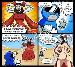 1girls ass breasts explosion female power_rangers rita_repulsa tagme torn_clothes tubgirlslilbro