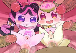 2025 anal anal_fluids anal_penetration anthro anus bedding bedding_background belly belly_markings biped black_hair bodily_fluids chest_tuft chibi clitoris digital_drawing_(artwork) digital_media_(artwork) female female_anthro female_on_human femboy gay gay_anal gay_sex genital_fluids genitals glans green_hair group hair hi_res high-angle_view homosexual homosexual_male homosexual_sex human humanoid_genitalia humanoid_penis large_penetration larger_human larger_male looking_at_viewer male male/female male/male male_human male_on_anthro male_penetrated male_penetrating male_penetrating_male mammal markings meroron monotone_body multicolored_hair penetration penile penile_penetration penis penis_in_ass pink_body pink_eyes plantigrade precum pretty_cure purirun purple_eyes purple_hair rinrin_(pixiv) shaded size_difference smaller_anthro smaller_female soft_shading star_in_pupils sweat tuft two_tone_hair vein veiny_penis vulva yellow_body